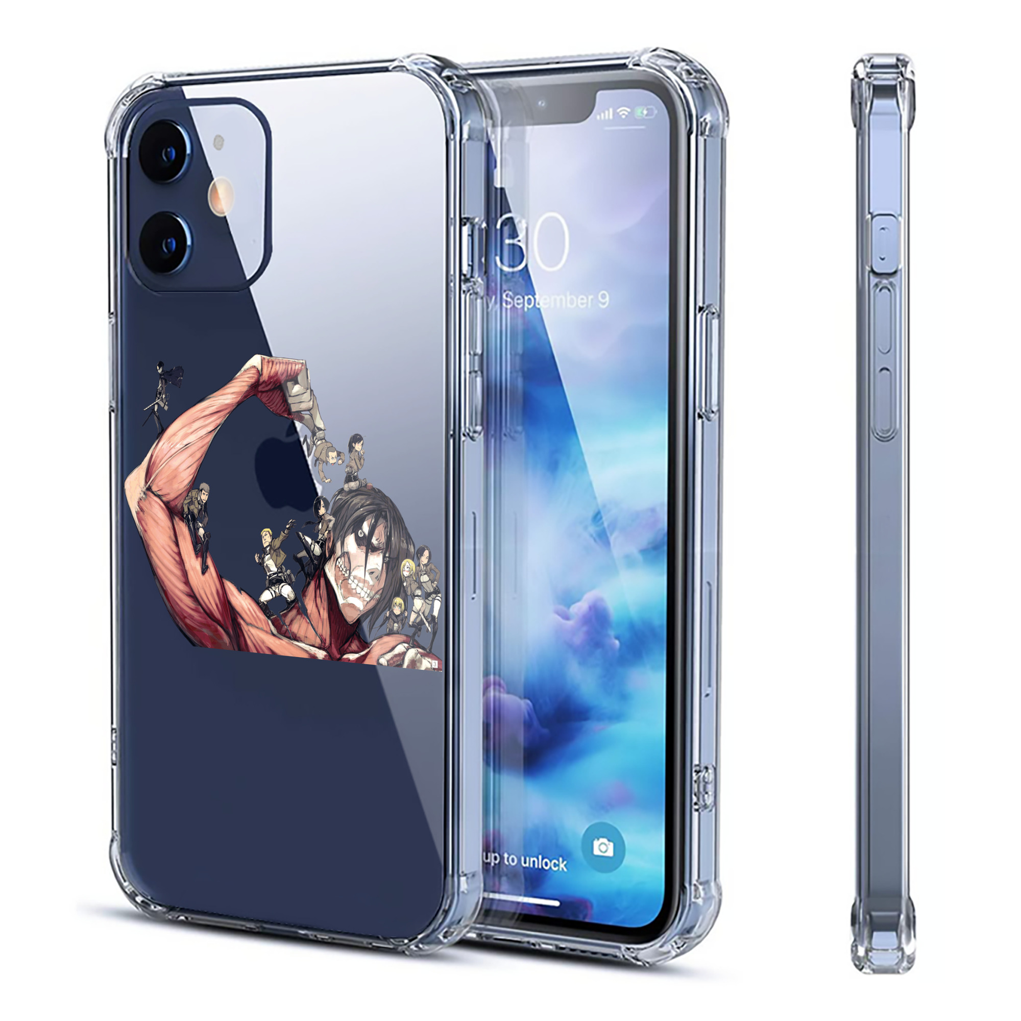 （画像用） 進撃の巨人 Attack on Titan 【iPhone 12シリーズ対応】透明スマホケース（クリアソフトケース）
